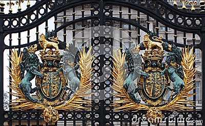 Buckingham Palace Gates Stock Photo