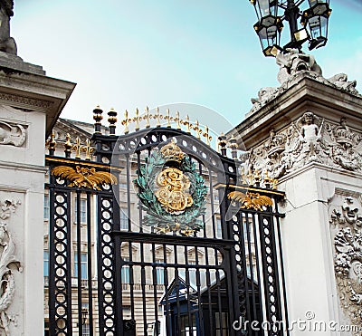 Buckingham Palace Gates Stock Photo