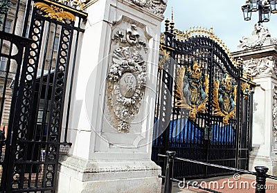 Buckingham Palace Gates Stock Photo
