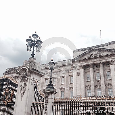 Buckingham Palace gates Stock Photo