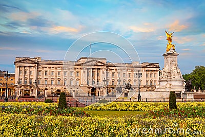Buckingham Palace is the London, UK Stock Photo