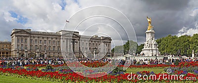 Buckingham Palace and Victoria Memorial Editorial Stock Photo