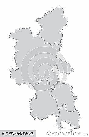 Buckinghamshire county administrative map Stock Photo