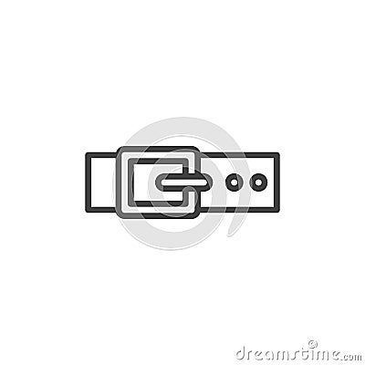 Buckle belt line icon Vector Illustration