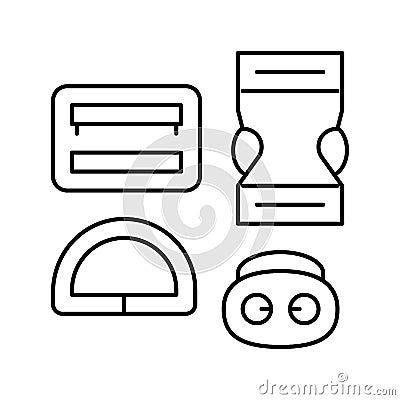 buckles clothes accessories line icon vector illustration Vector Illustration