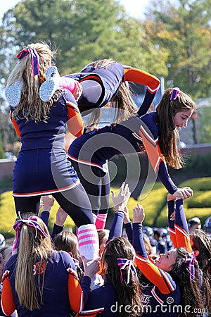 Bucknell Bison cheerleaders Editorial Stock Photo