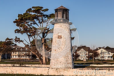 Buckroe Beach Lighthouse, Hampton, VA Stock Photo