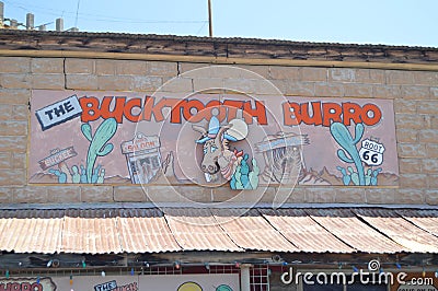 The Bucktooth Burro Saloon Oatman Route 66 Editorial Stock Photo