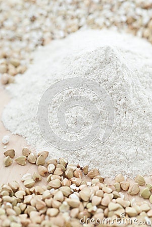 Buckwheat Flour Stock Photo