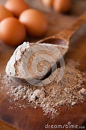 Buckwheat flour Stock Photo