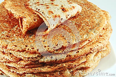 Buckwheat pancakes Stock Photo