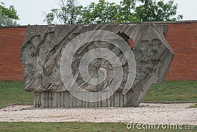 The Buda Volunteers Regiment Memorial - Memento Park - Budapest Stock Photo