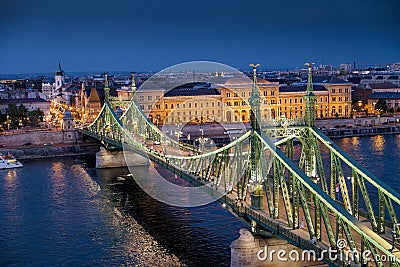 Budapest the capital of Hungary crossed by the Danube River Editorial Stock Photo