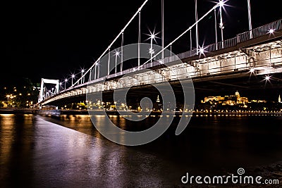 Budapest Chain Bridge Stock Photo