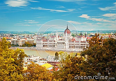 Budapest city in autumn Stock Photo