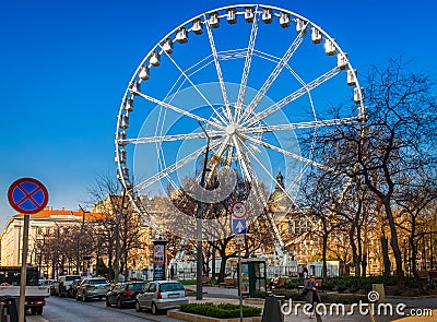 Budapest-Ferris Wheel Editorial Stock Photo