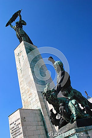 Budapest freedom monument Stock Photo