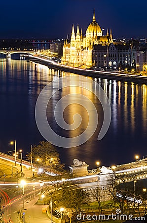 Budapest, Hungarian Parliament Building Stock Photo