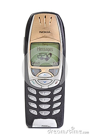 Old Nokia mobile phone Editorial Stock Photo