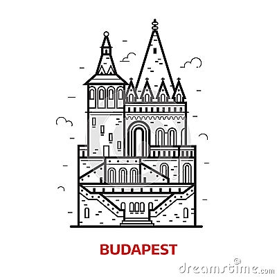 Budapest Landmark Icon Vector Illustration