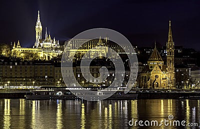 Budapest by night Stock Photo