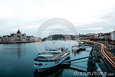 Budapest night Editorial Stock Photo