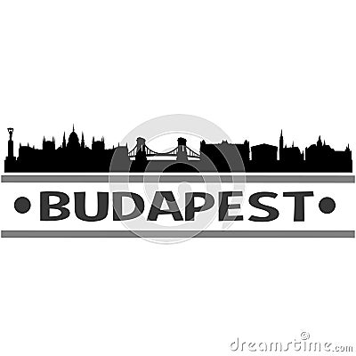 Budapest Skyline City Icon Vector Art Design Vector Illustration
