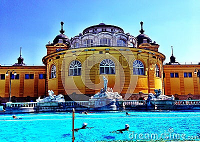 Budapest szechenyi baths Stock Photo