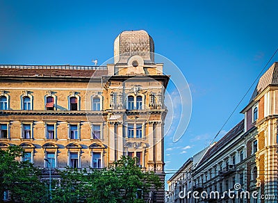 Budapest-Szent Istvan krt Buildings Editorial Stock Photo