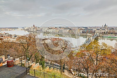 Budapest view from Royal Palace Stock Photo