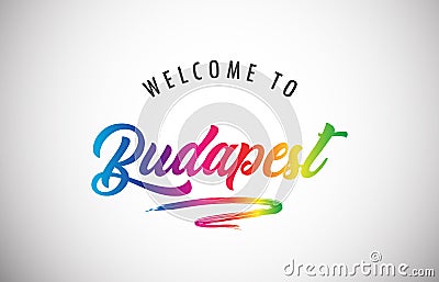 Welcome to Budapest poster Vector Illustration