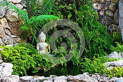 Buddah Pond Stock Photo