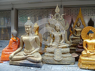 Buddha Alley in Bangkok, Thailand Stock Photo