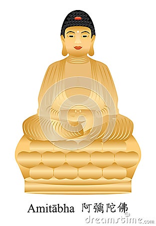 Buddha amitabha isolate Vector Illustration