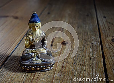 Buddha Amoghasiddhi statue Stock Photo