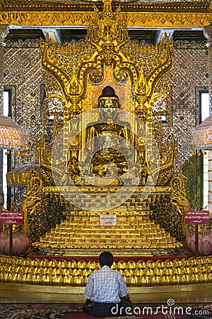 Buddha - Botatung Pagoda - Yangon - Myanmar Editorial Stock Photo