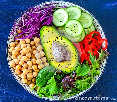 Vegan gluten-free Buddha bowl Stock Photo