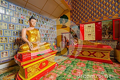 Buddha in Chaiya Thai Buddhist Temple Malaysia Editorial Stock Photo