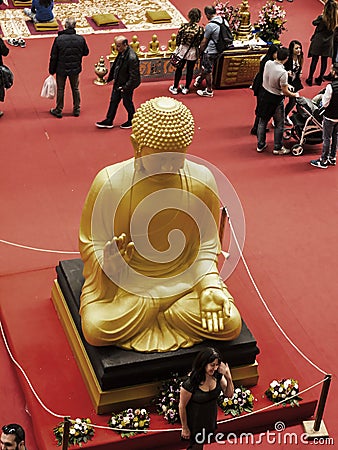 Buddha at the Festival of the Orient in Rome Italy Editorial Stock Photo