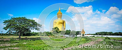Buddha image at Angthong temple, Angthong province, Thailand Stock Photo