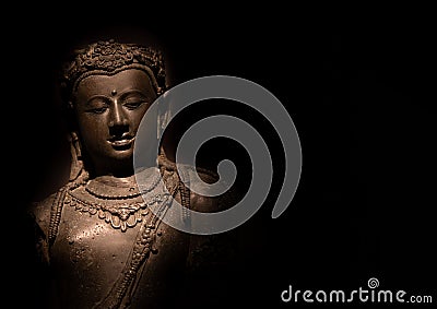 Buddha image used as amulets of Buddhism religion, Bodhisattva Avalokiteshvara Stock Photo