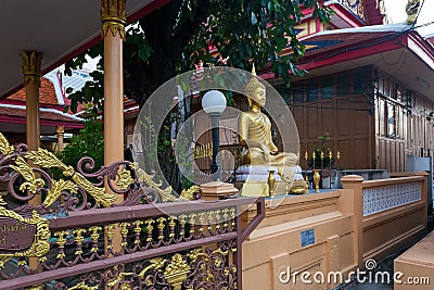 Wat Pichai Songkram. Buddhist Temple on Ayutthaya River Editorial Stock Photo