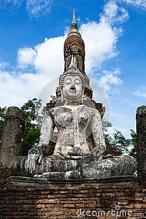 Buddha Image At Wat Trapang Ngoen In Sukhothai Historical Park Stock Photo