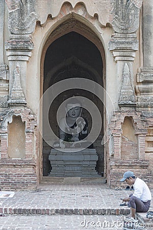 Buddha inside the Monastery Editorial Stock Photo