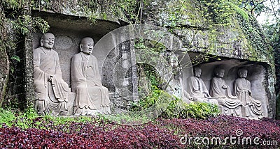 The buddha in lingyun mountain in sichuan,china Stock Photo