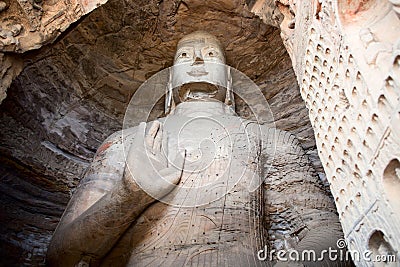 Buddha,Longmen Caves Stock Photo