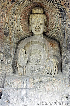 The buddha of Longmen Grottoes in china Stock Photo