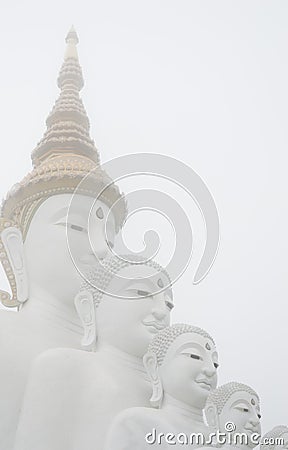 Buddha in the mist Stock Photo