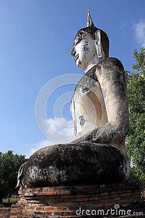 Buddha's Side View, Historical Park, Sukhothai Stock Photo