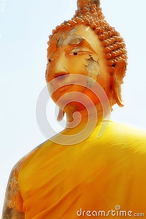 Buddha statue at Ayutthaya site Stock Photo